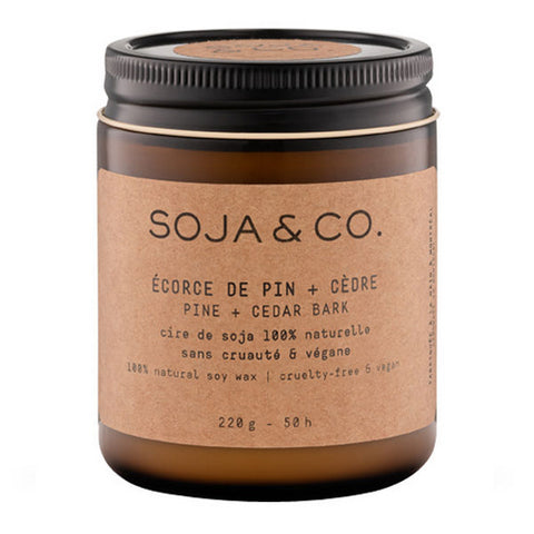 Soy Wax Candle Pine + Cedar Bark 220 Grams by SOJA&CO.