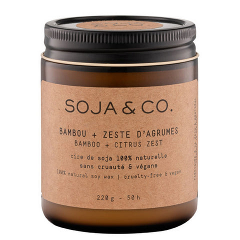 Soy Wax Candle Bamboo + Citrus Ze 220 Grams by SOJA&CO.
