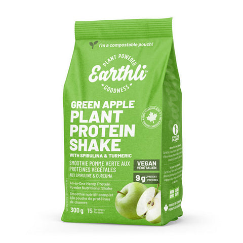 Green Apple Plant Protein Shake 300 Grams by Earthli