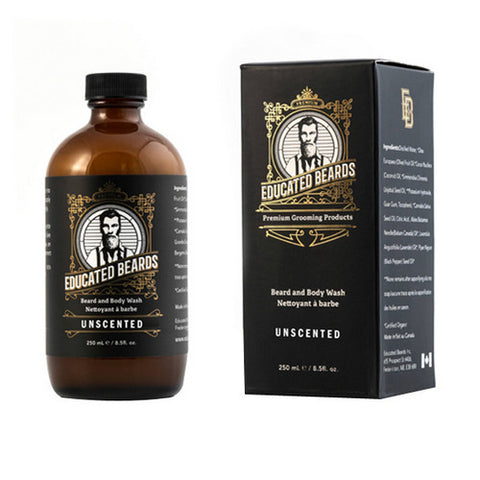 Beard & Body Wash Unscented 250 Ml by Educated Beards