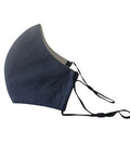 3 Layer Mask with Filter Navy 2 Count by Happy Natural Products