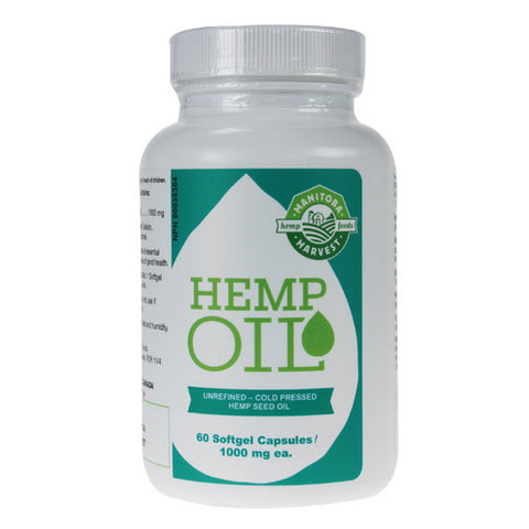 Hemp Seed Oil Capsules 60 Softgels by Manitoba Harvest