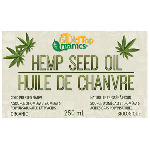 Organic Hemp Oil 250 Ml by Gold Top Organics