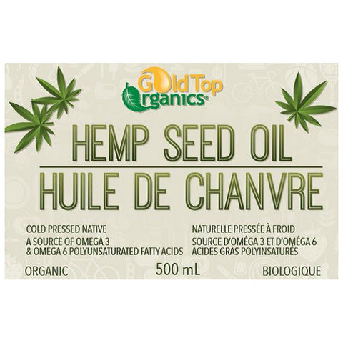 Organic Hemp Oil 500 Ml by Gold Top Organics