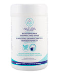 Biodegradable Disinfecting Wipes 160 Count by Natura Solutions