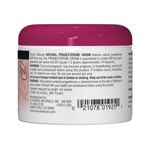 Source Naturals, Progesterone Cream, 2 Oz