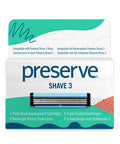 Shave 3 Replacement Blades 4 Count by Preserve