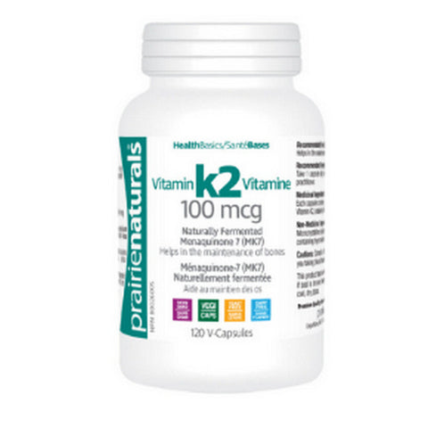 Vitamin K2 120 VegCaps by Prairie Naturals Health Products Inc.