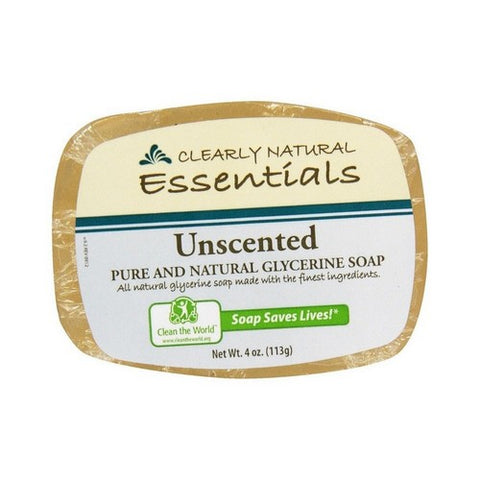 Clearly Natural, Glycerine Soap, Unscented, 4 Oz