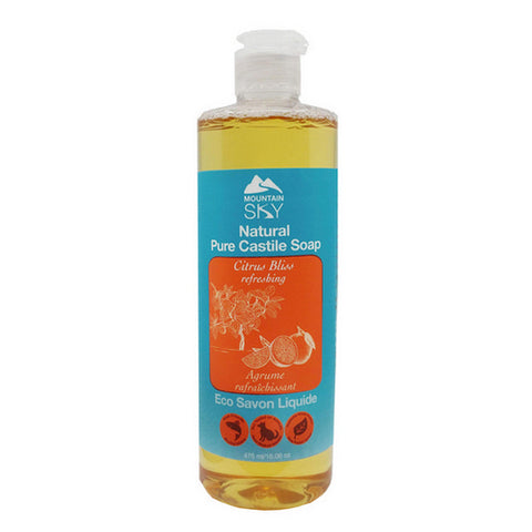 Citrus-Bliss Castile Liquid Soap 475 Ml by Mountain Sky Soaps