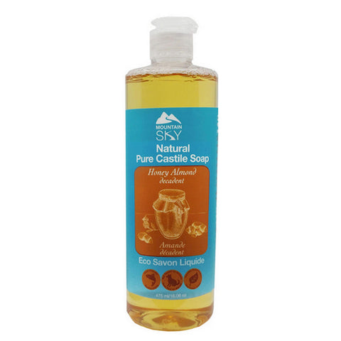 Honey-Almond Castile Liquid Soap 475 Ml by Mountain Sky Soaps
