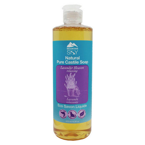 Lavender Heaven Castile Liquid Soap 475 Ml by Mountain Sky Soaps
