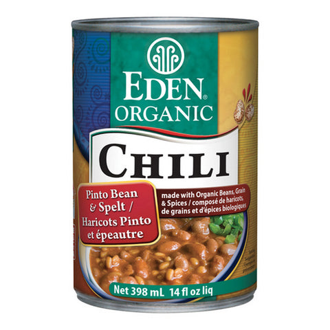 Organic Pinto Bean & Spelt Chili 398 mL by Eden Foods