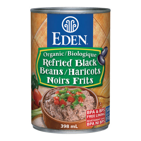 Organic Refried Black Beans 398 mL by Eden Foods