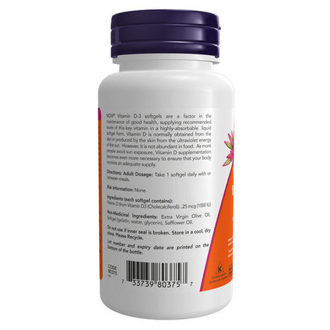 Vitamin D-3 360 Softgels by Now