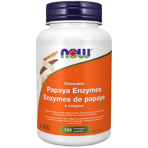 Papaya Enzyme Chewable 180 Lozenges by Now