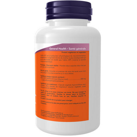Alpha GPC (Bioavailable Choline) 60 VegCaps by Now