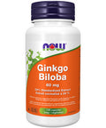 Ginkgo Biloba 24% 50:1 Extract 120 VegCaps by Now