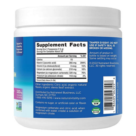 Natural Vitality, CALM Plus Calcium Raspberry Lemon, Raspberry-Lemon 8 Oz