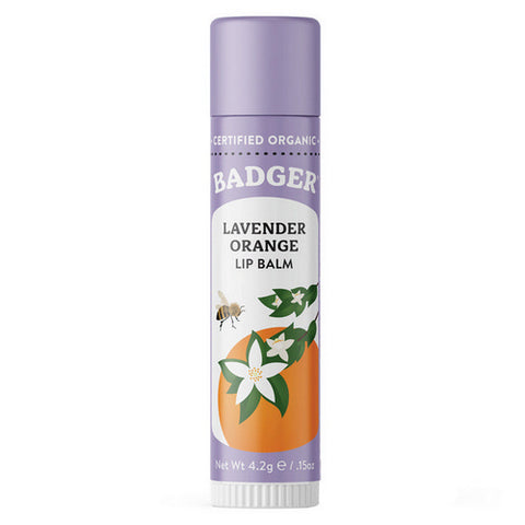 Badger Balm, Lavender & Orange Lip Balm Stick, .15 Oz