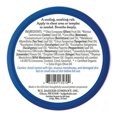 Badger Balm, Aromatic Chest Rub, 2 Oz