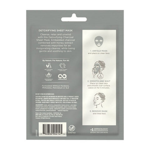 Burts Bees, Detoxifying Charcoal Sheet Mask, 0.33 Oz