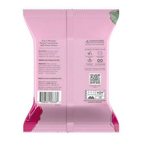Burts Bees, Micellar Makeup Removing Towelettes, 30 Count