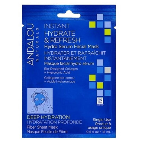 Andalou Naturals, Instant Hydrate And Refresh Sheet Mask, 0.45 Oz