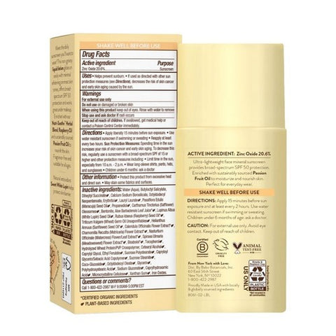 Babo Botanicals, SPF 50 Daily Sheer Fluid Mineral Sunscreen, 1.7 Oz