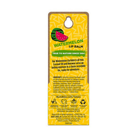 Burts Bees, Watermelon Lip Balm Tin, 0.3 Oz