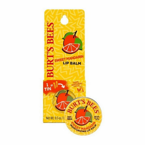 Burts Bees, Throwback Sweet Mandarin Lip Balm Tin, 0.3 Oz