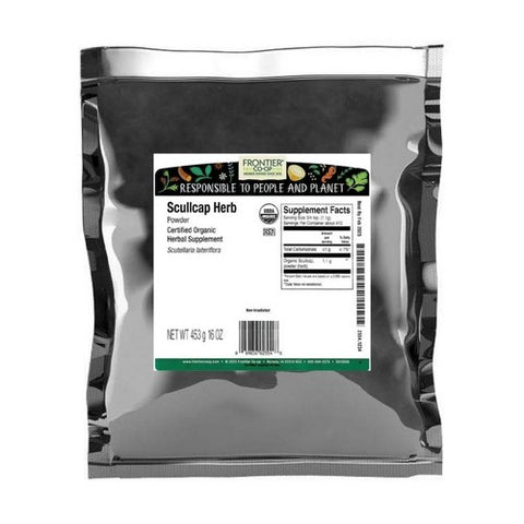 Frontier Coop, Organic Scullcap Herb Powder, 1 Lb
