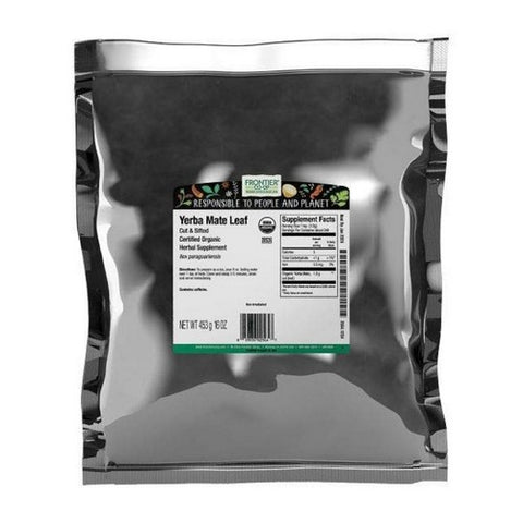 Frontier Coop, Organic Yerba Mate Leaf Cut & Sifted, 1 Lb
