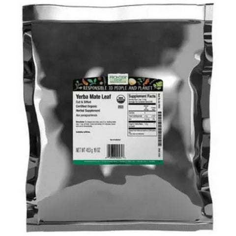 Frontier Coop, Organic Yerba Mate Leaf Cut & Sifted, 1 Lb
