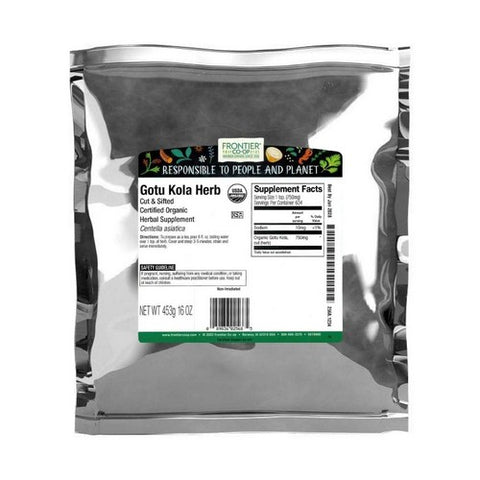 Frontier Coop, Organic Gotu Kola Herb Cut & Sifted, 1 Lb