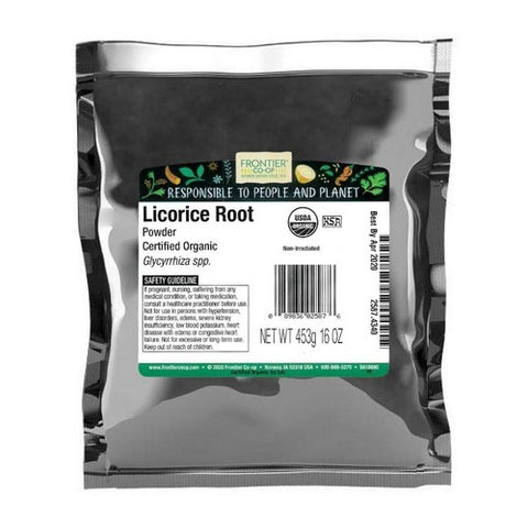 Frontier Coop, Organic Licorice Root Powder, 1 Lb