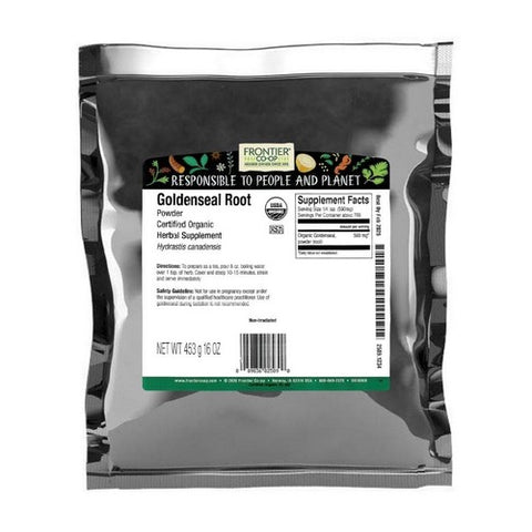 Frontier Coop, Organic Goldenseal Root Powder, 1 Lb