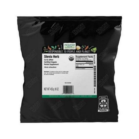 Frontier Coop, Organic Green Stevia Herb Cut & Sifted, 1 Lb