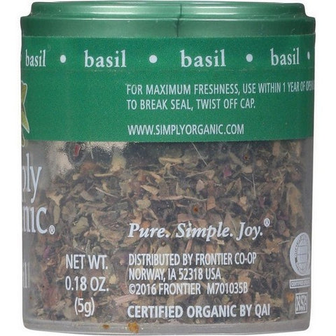 Simply Organic, Sweet Basil Leaf, 0.18 Oz