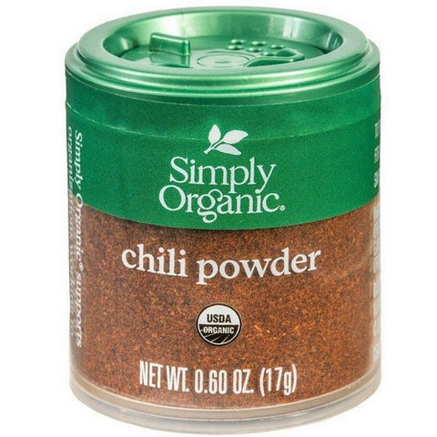 Simply Organic, Chili Powder, 0.60 Oz