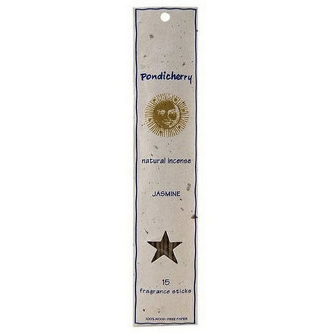 Pondicherry Natural Incense, Jasmine Incense Sticks, 15 Count