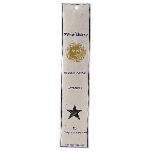 Pondicherry Natural Incense, Lavender Incense Sticks, 15 Count