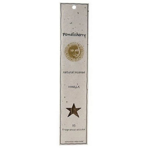 Pondicherry Natural Incense, Vanilla Incense Sticks, 15 Count