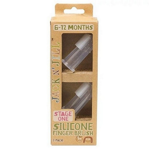 Jack N' Jill, Kids Silicone Finger Brush Stage 1 (6 Month-12 Month), 2 Count