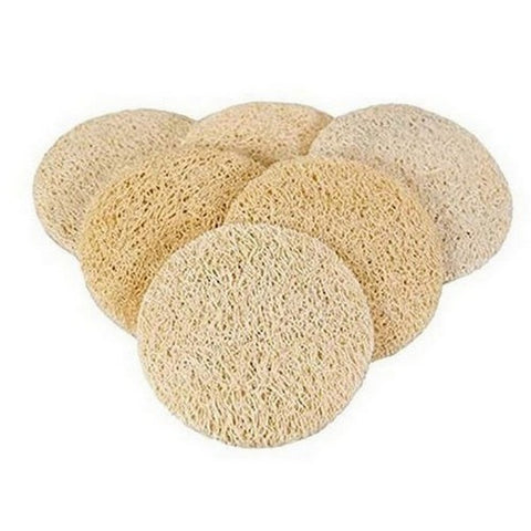Jade & Pearl, Personal Bath Sponges Whoa Loofah Round Sponge, 6 Count