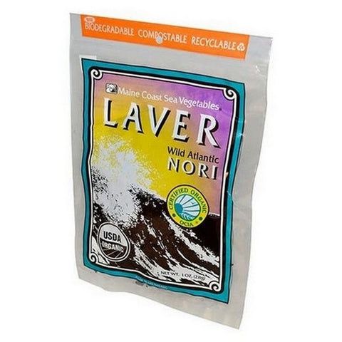 Maine Cost Sea Vegetables, Whole Laver Leaf, 1 Oz