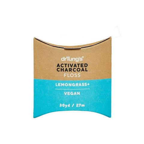 Dr. Tungs Products, Vegan Activated Charcoal Floss, 30 Count