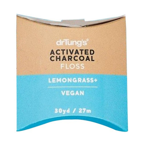 Dr. Tungs Products, Vegan Activated Charcoal Floss, 30 Count