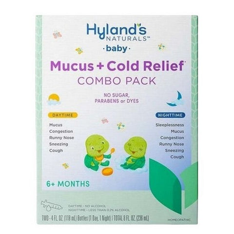 Hylands, Baby Mucus Plus Cold Relief Day And Night Combo, 8 Oz