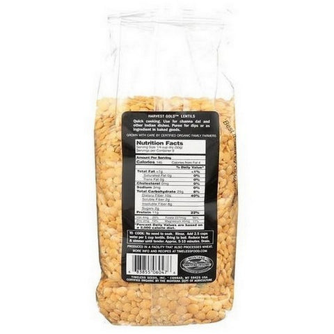 Timeless Natural Foods, Organic Harvest Lentils, 16 Oz